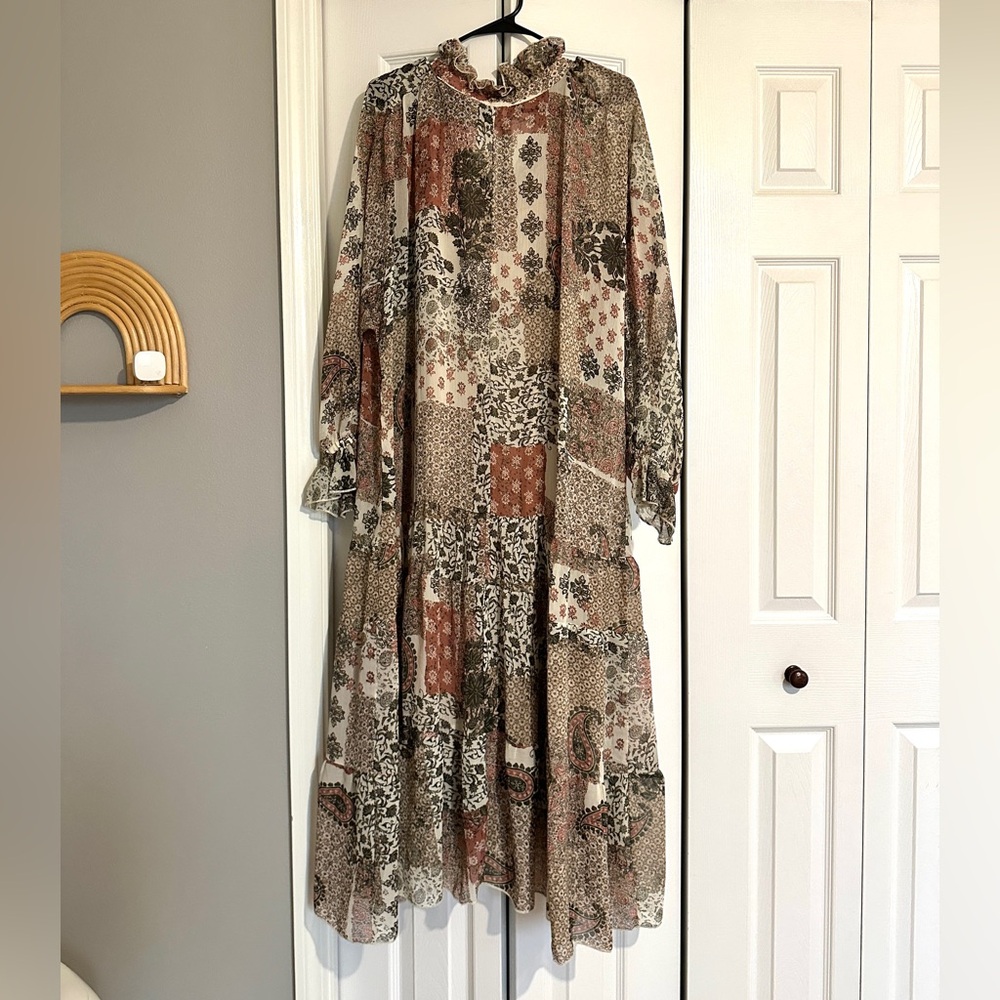 Vici Amelia Patchwork Tiered Boho Maxi Dress - image 5